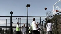 Cumhurbaşkanı Erdoğan'ın basketbol oynadığı görüntüler