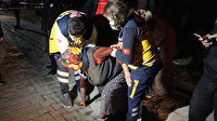 Yangında evden çıkamayan kadını itfaiye ekipleri kurtardı