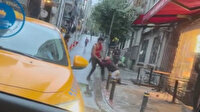 Amerikalı turist yaşlı otel çalışanını yerde sürükleyerek darbetti