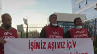 Haksız yere işten çıkarıldığını öne süren 3 işçi CHP önünde açlık grevi başlattı