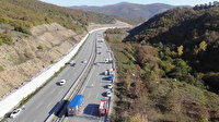 Kaza yeri havadan görüntülendi: 3 şeritli yoldan dereye uçmuş