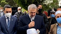 AK Parti İstanbul İl Başkanı Osman Nuri Kabaktepe vefat eden Özdemir Bayraktar'ın cenazesinde Kur'an okudu