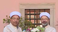 İstanbul Müftülüğüne atanan Prof. Dr. Safi Arpaguş Ali Erbaş'ın elinden cübbeyi giyerek göreve başladı