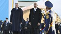 Cumhurbaşkanı Erdoğan'a Azerbaycan Birinci Ağalı köyünde karşılama töreni