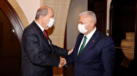 KKTC Cumhurbaşkanı Ersin Tatar Binali Yıldırım'ı kabul etti