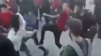 Antalya'da liseli öğrencilerin kavgasında ortalık savaş alanına döndü