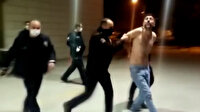 Eşine şiddet uygulayan adam hastanede polis ekiplerine saldırdı