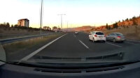 Makas atarken kaza yapıp kaçan sürücü araç kamerasına yansıdı