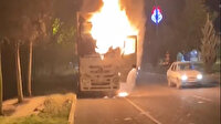 Şanlıurfa’da TIR alev alev yandı