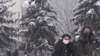 Karslı vatandaşlar güne karla uyandı
