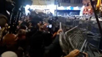 Polisin Taksim’de güllerle karşıladığı grup barikatları yıktı