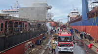 Tuzla'daki tersanede yangın çıktı