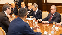 TBMM Başkanı Mustafa Şentop Sırbistan Cumhurbaşkanı Vuçiç ile bir araya geldi