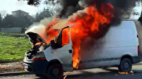 Avcılar’da feci kaza: Minibüs alev topuna döndü