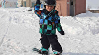 2 yaşındaki minikten snowboardculara taş çıkartan hareketler
