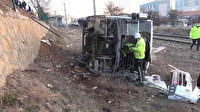 Kırıkkale’de işçi servisi şarampole devrildi: 15 yaralı