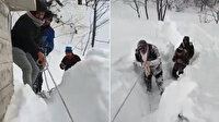 Trabzon'da karda mahsur kalan 4 kişi kurtarıldı