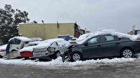 İstanbul'da kar yüzünden kaza yapan sürücüler soluğu oto sanayide aldı