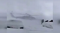 Arnavutköy'de yollar kapanınca hastalar yoğun kar yağışına rağmen helikopterle hastaneye taşındı