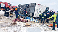 Konya'da tur otobüsü devrildi: 6 ölü 41 yaralı