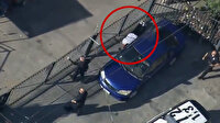 ABD polisinin gözleri önündeki şüpheliyi uzun süre fark edememesi helikopter kamerasına yansıdı