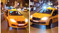 Drift yapan taksici yakalandı: Ceza kesildi