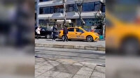 Kadıköy'de "taksinin kapısını sert kapattın" tartışması