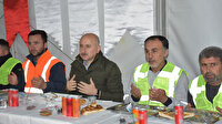 Bakan Karaismailoğlu YHT tünel şantiyesinde işçilerle iftar yaptı