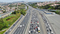 İstanbul'da trafik yoğunluğu havadan görüntülendi