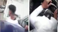 Otomobilin camından sarkarak sosyal medyada yayın yapıyorlardı: Fırına daldılar