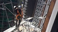 Kağıthane'de iskelede mahsur kalan işçiler vinçle kurtarıldı