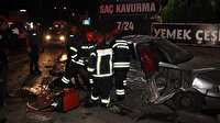 Manisa'da iki otomobilin çarpıştığı feci kaza