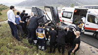 TBMM Başkanı Şentop'un özel kalem ekibi ve korumalarının bulunduğu araç kaza yaptı