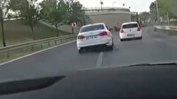 Bayrampaşa'da trafikte drift yapan magandalar kamerada