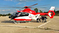 Kalp krizi geçiren hasta ambulans helikopterle hastaneye sevk edildi