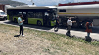Kocaeli'de belediye otobüsü tankere çarptı: 11 yolcu yaralandı