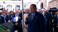 Cumhurbaşkanı Erdoğan Mahmut Efendi'nin cenazesinde cemaate seslendi