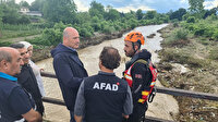 Bakan Soylu Düzce'de kayıp kepçe operatörünü arama çalışmalarını takip etti