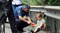 Günün karesi: Trafik kazasında yara almayan 2 yaşındaki çocuk savrulan parçalarla oyun oynadı