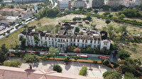 Yangın sonrası Balıklı Rum Hastanesi havadan görüntülendi