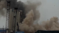 Lübnan'da liman patlamasının sembolü siloda yeni çökme meydana geldi