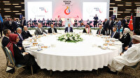 Cumhurbaşkanı Erdoğan 5. İslami Dayanışma Oyunları'na katılan ülkelerin lideriyle yemek yedi