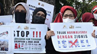 Endonezya'da İsrail'in Gazze'ye yönelik saldırıları protesto edildi