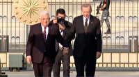 Cumhurbaşkanı Erdoğan ile Filistin Devlet Başkanı Mahmud Abbas el ele yürüdü