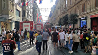 İstiklal Caddesi'nde yangın trafiği
