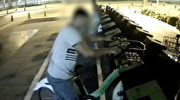 Kocaeli'de belediyeye ait bisikletlerin çalınma anı kamerada