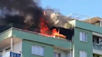 Bursa'da apartmanın çatı katında çıkan yangın söndürüldü