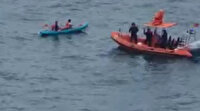 Şile'de denizde mahsur kalan kanocuları sahil güvenlik ekipleri kurtardı