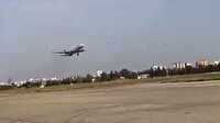 Adana'da kuş sürüsünü fark eden pilot pisti pas geçti
