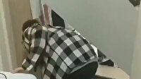 Depreme yurt odasında yakalanan öğrencilerin panik anları kameraya yansıdı